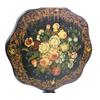 Image 3 : A VICTORIAN BLACK-PAINTED AND POLYCHROME-DECORATED TEA TABLE