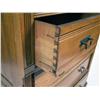 Image 3 : A VICTORIAN CARVED OAK TALL CHEST OF DRAWERS