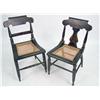 Image 2 : AN ASSEMBLED SET OF EIGHT LATE FEDERAL PAINT-DECORATED CANE-SEAT DINING CHAIRS