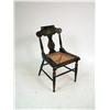 Image 2 : AN ASSEMBLED SET OF SIX LATE FEDERAL PAINT-DECORATED CANE-SEAT SIDE CHAIRS