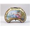 Image 3 : A GERMAN HAND-PAINTED AND METAL-MOUNTED KIDNEY-FORM PORCELAIN BOWL