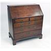 Image 1 : A CHIPPENDALE INLAID AND FIGURED WALNUT SLANT-FRONT DESK