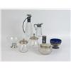 Image 1 : A GROUP OF SILVER LIDDED AND OVERLAY GLASS ITEMS