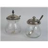 Image 4 : A GROUP OF SILVER LIDDED AND OVERLAY GLASS ITEMS