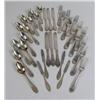 Image 1 : A GROUP OF STERLING SILVER BEADED BORDER FLATWARE