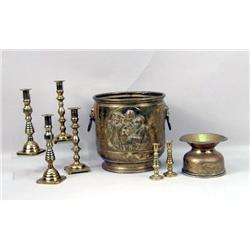 A MISCELLANEOUS ASSORTMENT OF BRASS