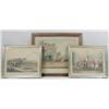 Image 1 : A PAIR OF FRAMED POLYCHROME ETCHINGS, PLATES 4 AND 6 FROM THE SERIES "BACHELOR`S HALL"