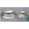 Image 2 : A GROUP OF ASSORTED GOLD AND WHITE PORCELAIN ITEMS