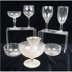 A LARGE ASSORTMENT OF GLASSWARE