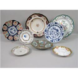 NINE MEISSEN BLUE ONION PORCELAIN PLATES