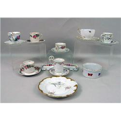 AN ASSORTMENT OF FLORAL-DECORATED CHINA