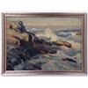 Image 1 : AN IMPRESSIONIST OIL ON BOARD, "SADDLE ROCK IN SUNLIGHT", BY HOWARD RUSSELL BUTLER