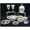 Image 1 : A LARGE MISCELLANEOUS ASSORTMENT OF PARCEL-GILT-DECORATED COLORLESS GLASS