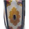 Image 3 : A HANGING TIN LANTERN WITH PAINTED GLASS PANELS