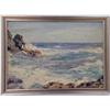 Image 1 : AN IMPRESSIONIST OIL ON BOARD OF A SEASCAPE, BY HOWARD RUSSELL BUTLER