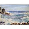 Image 2 : AN IMPRESSIONIST OIL ON BOARD OF A SEASCAPE, BY HOWARD RUSSELL BUTLER