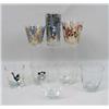 Image 1 : AN ASSORTMENT OF VINTAGE PATTERNED, PAINTED AND CLEAR GLASS BARWARE