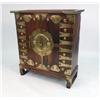 Image 1 : A BRASS-MOUNTED TROPICAL HARDWOOD CABINET ON STAND