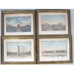 FOUR HAND-COLORED AQUATINTS BY JANINET
