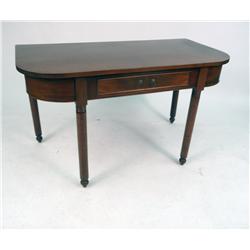 A FEDERAL FIGURED MAHOGANY ONE-DRAWER PIER TABLE