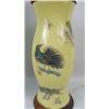 Image 3 : A POLYCHROME HAND-PAINTED FLORAL AND GILT-DECORATED PORCELAIN TABLE LAMP