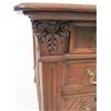 Image 3 : A VICTORIAN CARVED AND FIGURED OAK PARTNER`S DESK
