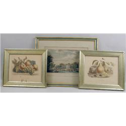 A POLYCHROME ETCHING, "VUE DE TRIANON"