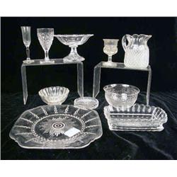 A LARGE MISCELLANEOUS ASSORTMENT OF COLORLESS GLASS