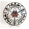Image 3 : A GROUP OF FOUR WEBSTER STERLING SILVER OVERLAY ON GLASS CIRCULAR TRIVETS