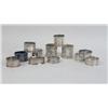 Image 1 : AN ASSORTED GROUP OF TWELVE STERLING SILVER AND SILVER-PLATED NAPKIN RINGS