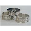 Image 2 : AN ASSORTED GROUP OF TWELVE STERLING SILVER AND SILVER-PLATED NAPKIN RINGS
