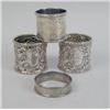 Image 4 : AN ASSORTED GROUP OF TWELVE STERLING SILVER AND SILVER-PLATED NAPKIN RINGS
