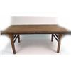 Image 1 : A STAINED HARDWOOD FARM-STYLE TABLE