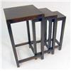 Image 1 : A SET OF THREE STAINED HARDWOOD NESTING TABLES