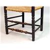 Image 3 : A TURNED AND PATINATED MAPLE RUSH-SEAT LADDERBACK ARMCHAIR