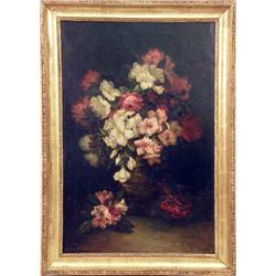 A FRAMED FLORAL STILL LIFE