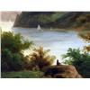 Image 3 : A FRAMED OIL ON CANVAS OF A BUCOLIC RIVERSCAPE