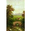 Image 2 : A FRAMED OIL ON BOARD OF A BUCOLIC LANDSCAPE