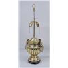 Image 1 : A BRASS COVERED URN-FORM LAMP WITH LION-HEAD HANDLES
