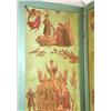 Image 2 : A GREEN-PAINTED STENCIL-DECORATED FOUR-PANEL SCREEN