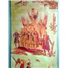 Image 3 : A GREEN-PAINTED STENCIL-DECORATED FOUR-PANEL SCREEN
