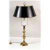 Image 2 : A PAIR OF BRASS CANDLESTICK-FORM LAMPS