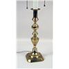 Image 3 : A PAIR OF BRASS CANDLESTICK-FORM LAMPS