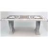 Image 1 : A LARGE CARVED AND MULTI-COLORED MARBLE-INLAID TABLE