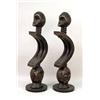Image 1 : A PAIR OF CARVED AND POLYCHROMED AFRICAN TRIBAL FIGURES