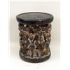 Image 2 : THREE DECORATIVE CARVED WOOD AFRICAN STOOLS