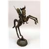 Image 1 : AN AFRICAN BRONZE OF A SPEAR-CARRYING RIDER ATOP A REARING HORSE