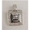 Image 1 : A 14K WHITE GOLD AND DIAMOND PENDANT
