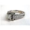 Image 1 : A 14K WHITE GOLD AND DIAMOND RING