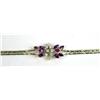 Image 2 : A 14K YELLOW GOLD, DIAMOND AND RUBY NECKLACE AND BRACELET SUITE